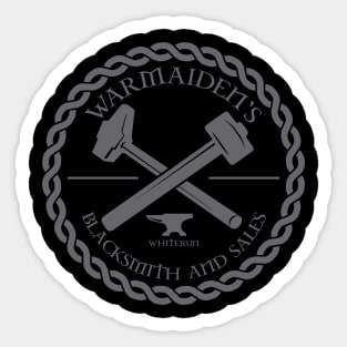 Warmaiden's Blacksmith and Sales Sticker